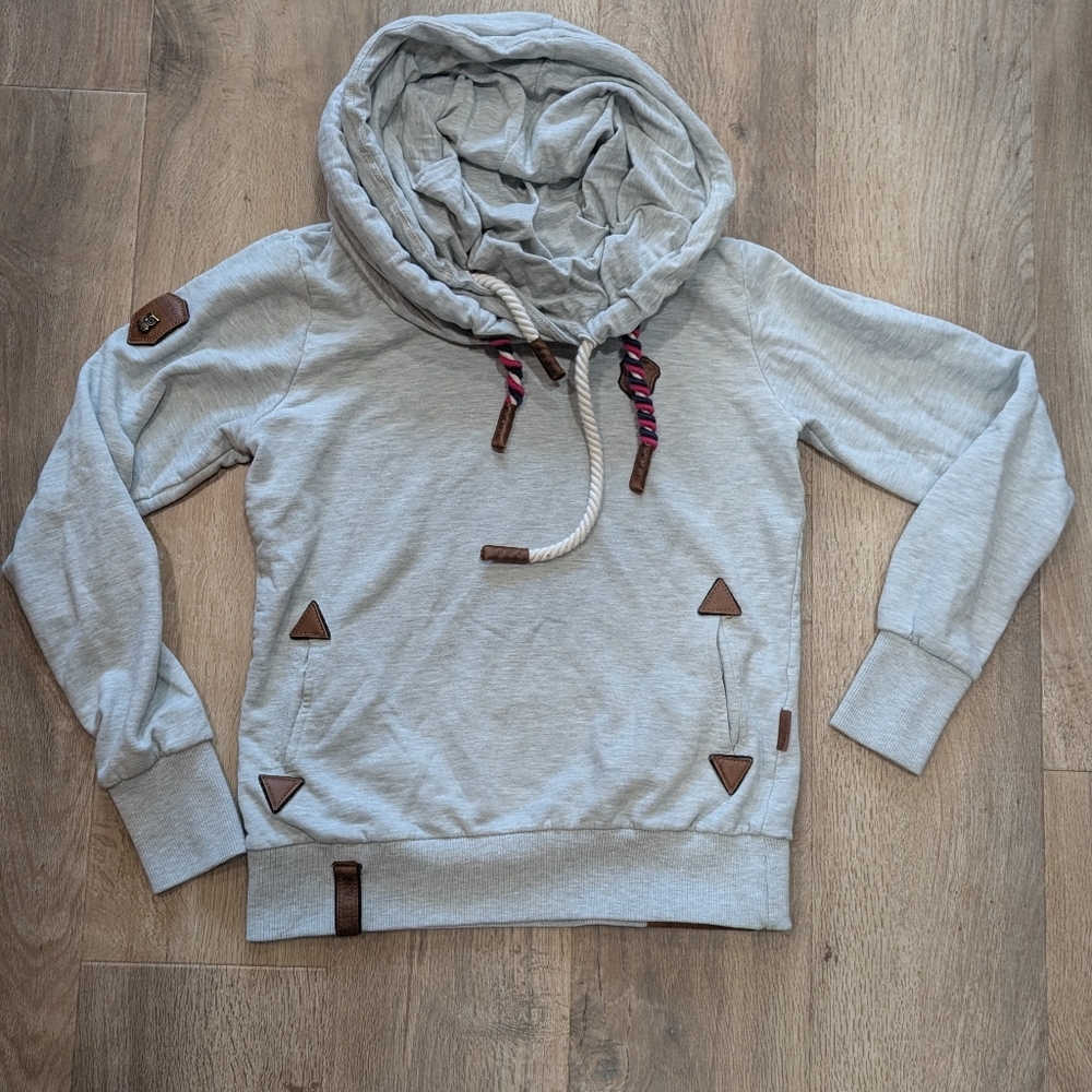 Naketano Red White and Blue cowl neck hoodie